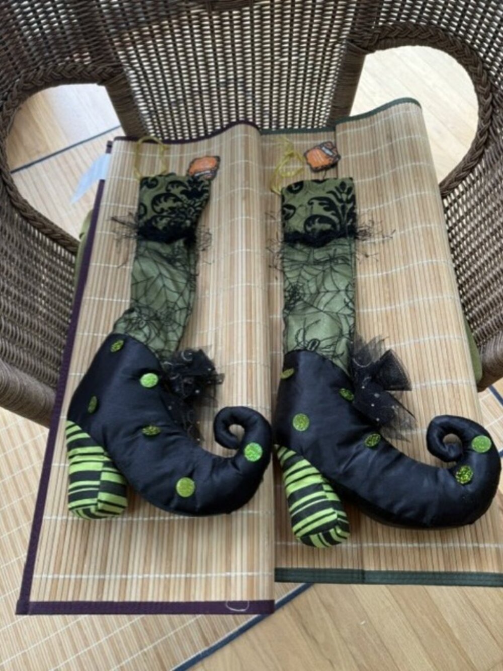 Pier 1 Imports Halloween Witch Chair Leg Covers Set of 2